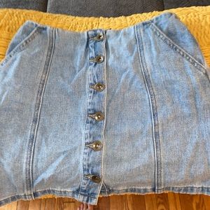 Forever 21 Button Jean Skirt